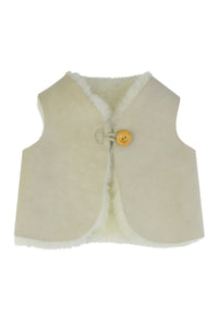Genuine Fur Baby Vest BBY001 Beige