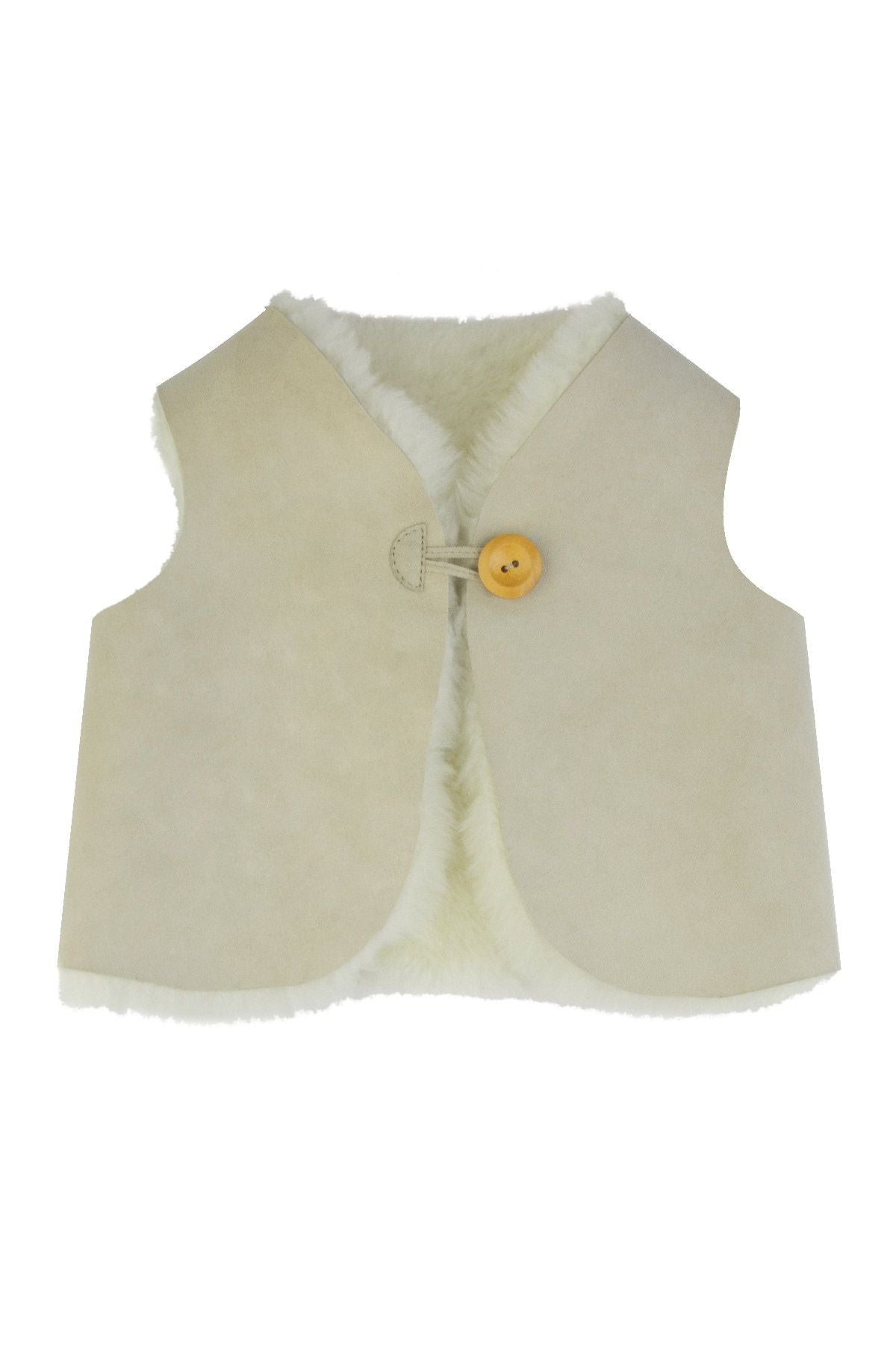 Hakiki Kürklü Bebek Yeleği BBY001 Bej