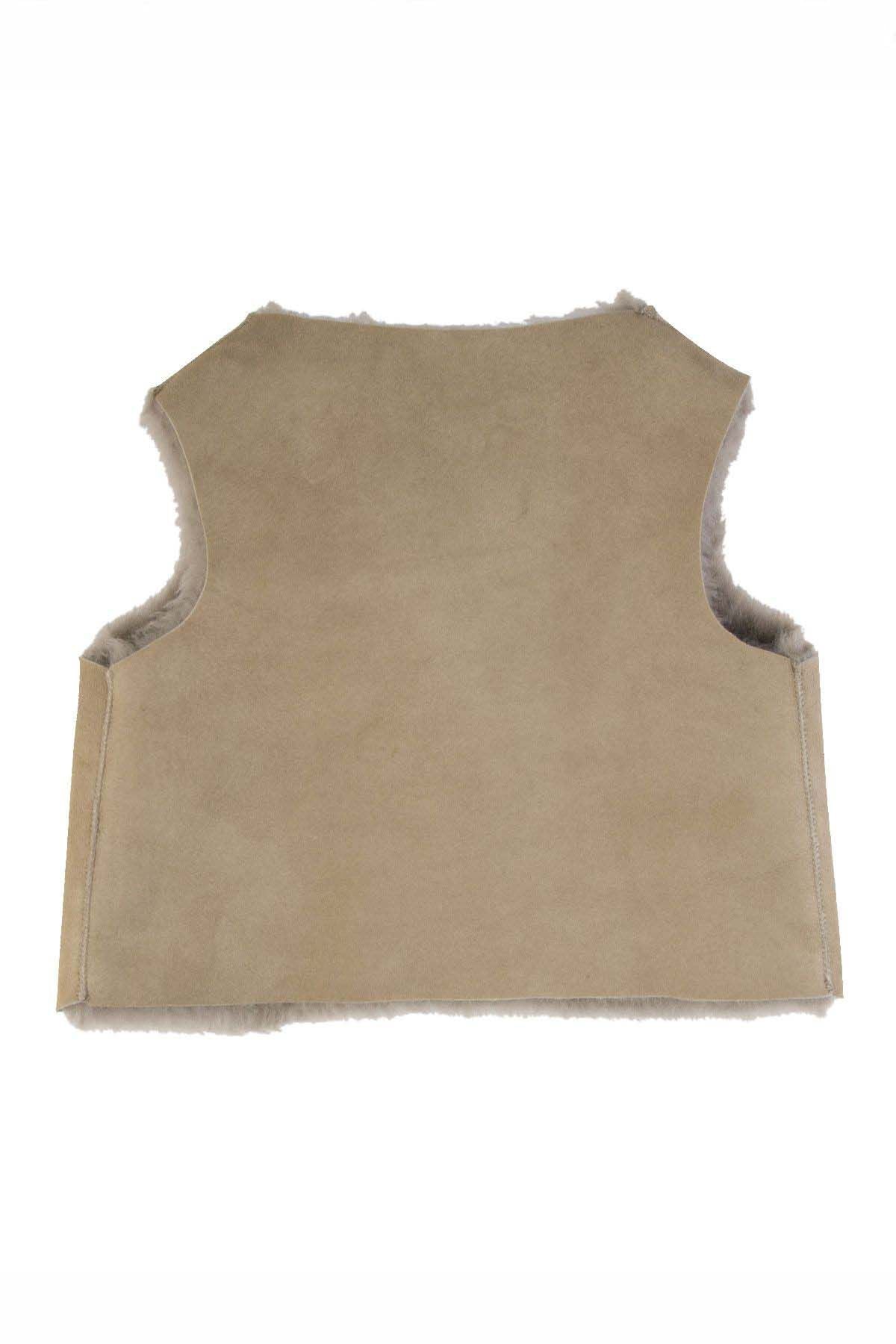 Hakiki Kürklü Bebek Yeleği BBY001 Vizon