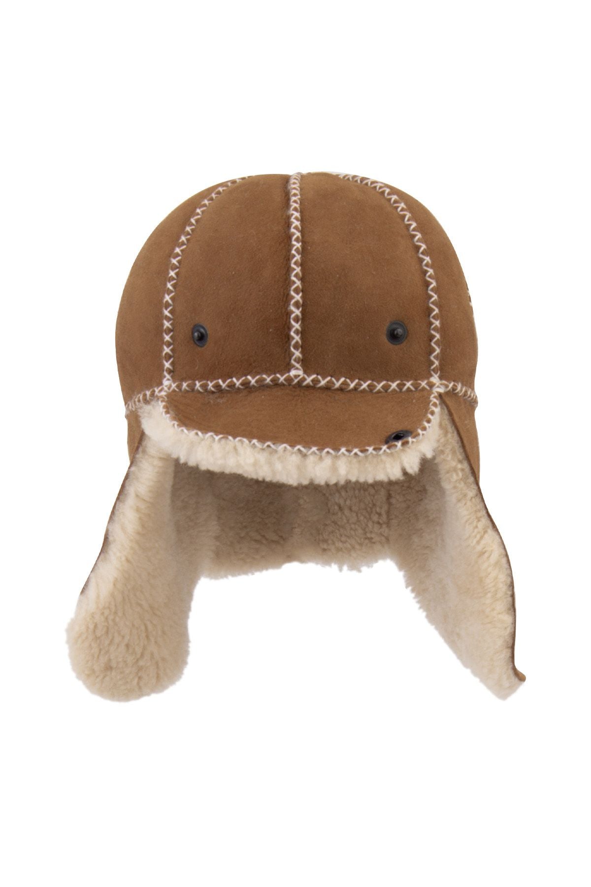 Hakiki Kürklü Çocuk Şapkası 142104 Camel