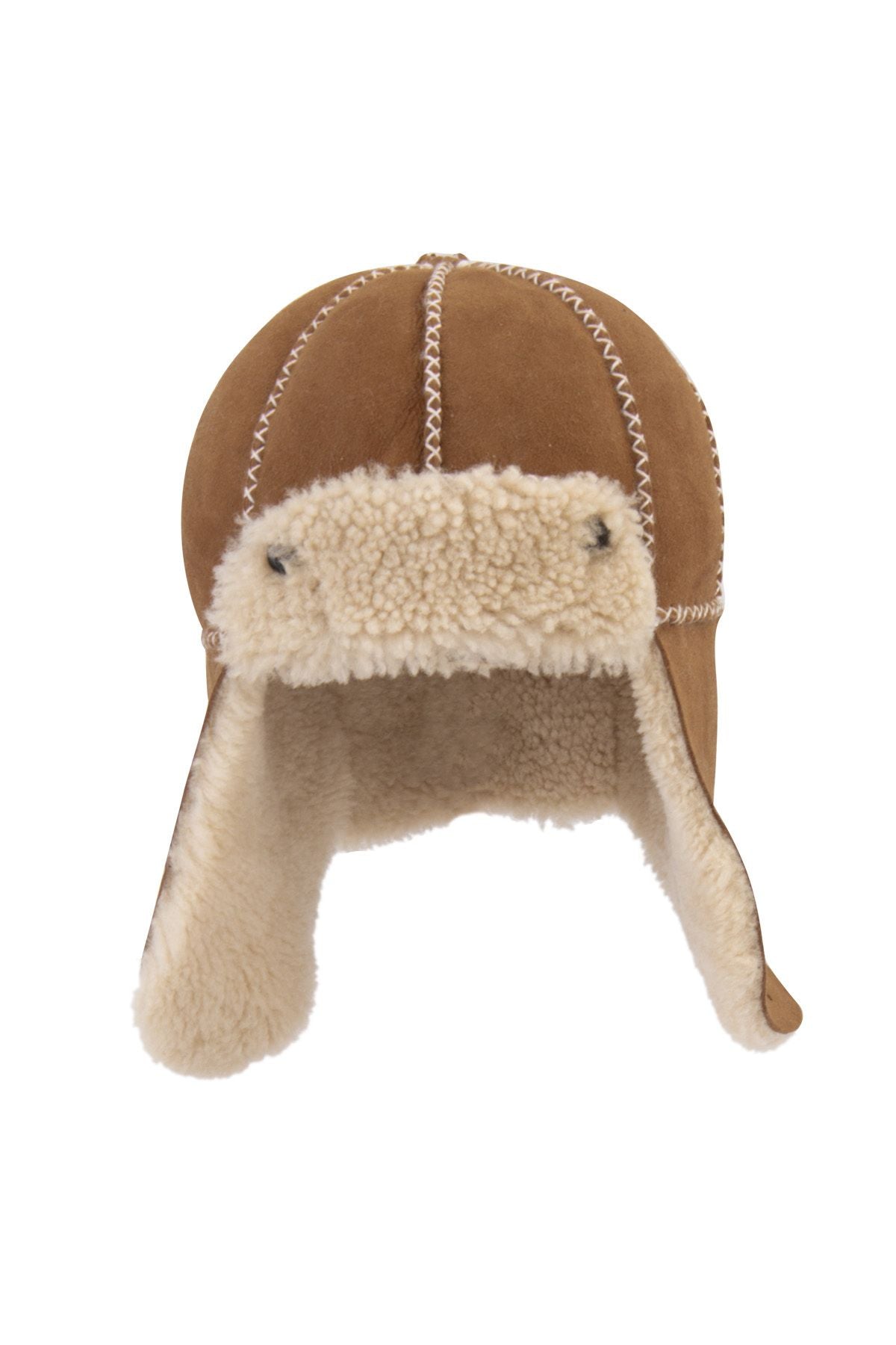 Hakiki Kürklü Çocuk Şapkası 142104 Camel