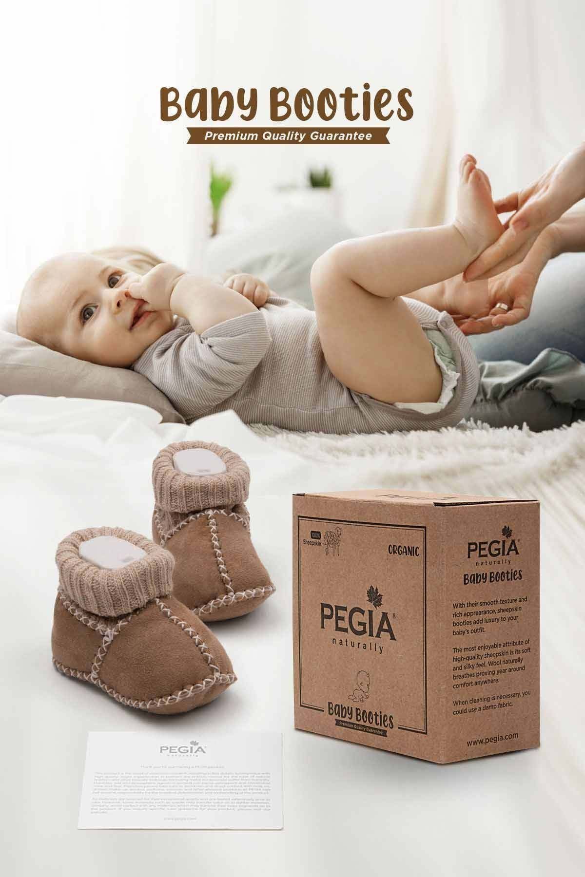 Hakiki Kürklü Çoraplı Bebek Patiği 141117 Siyah