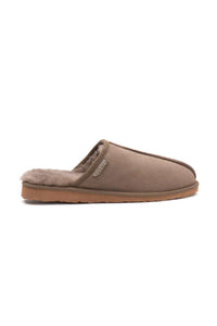 Genuine Fur-Lined Men's Slippers 111030 Mink