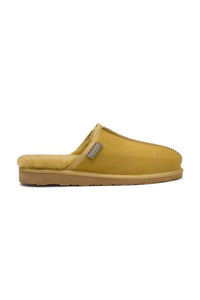 Genuine Fur Men's House Slippers 111030 Mustard