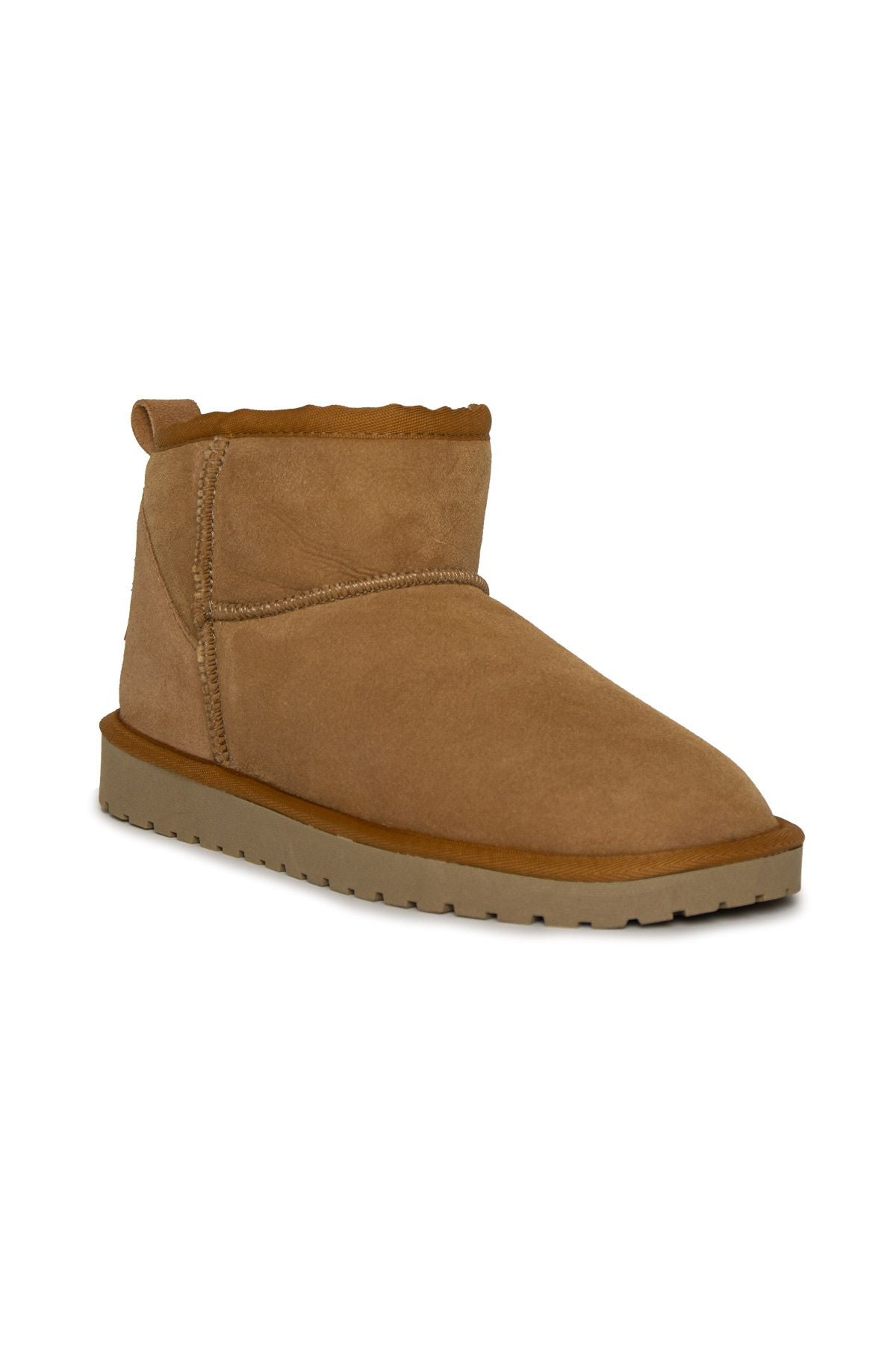 Genuine Shearling Women's Mini Boot 192130 Tobacco