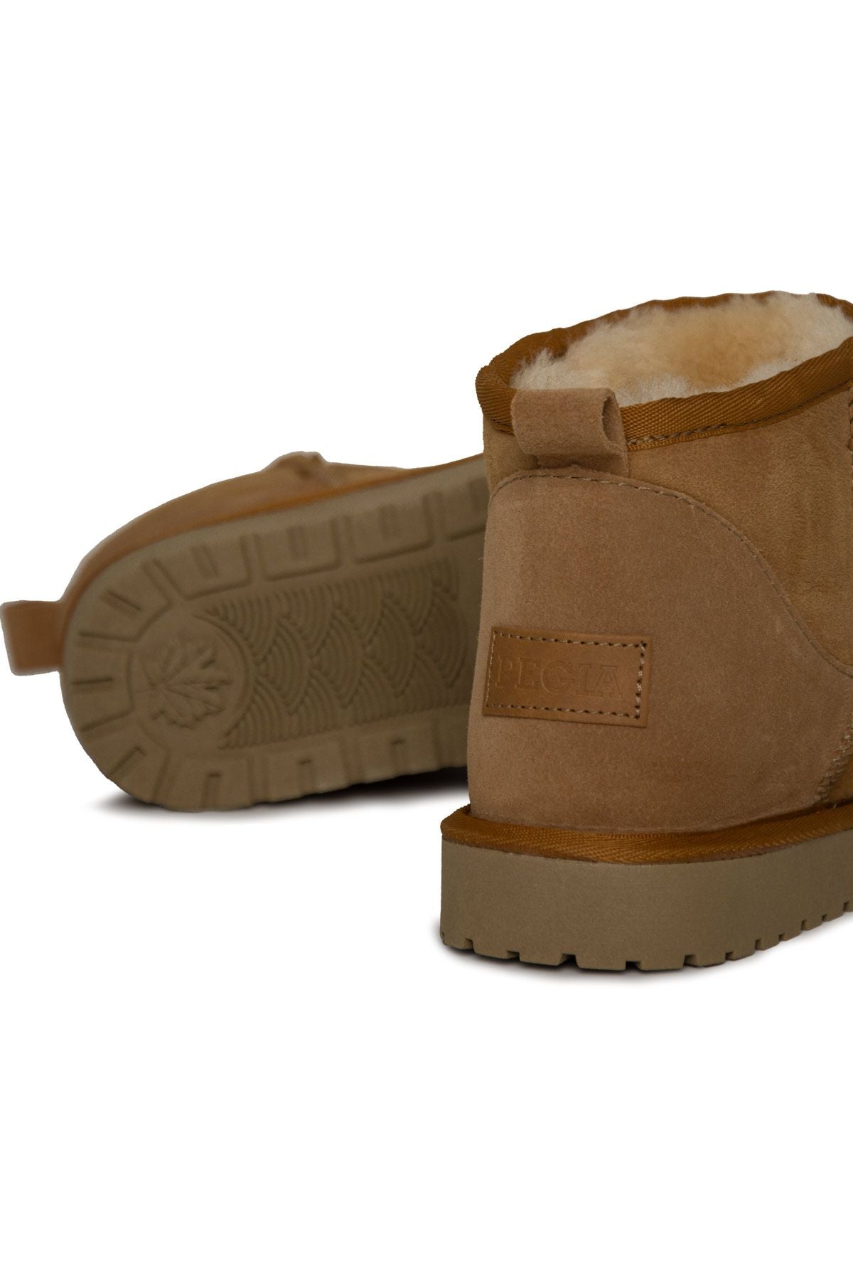 Genuine Shearling Women's Mini Boot 192130 Tobacco