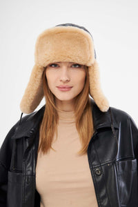 Genuine Fur Unisex Hat 23SP03 Cream