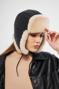 Genuine Fur Unisex Hat 23SP03 Light Beige