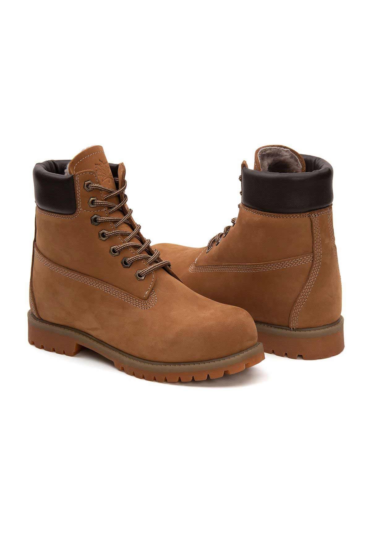 Hakiki Nubuk İçi Kürklü Erkek Bot 500950 Taba