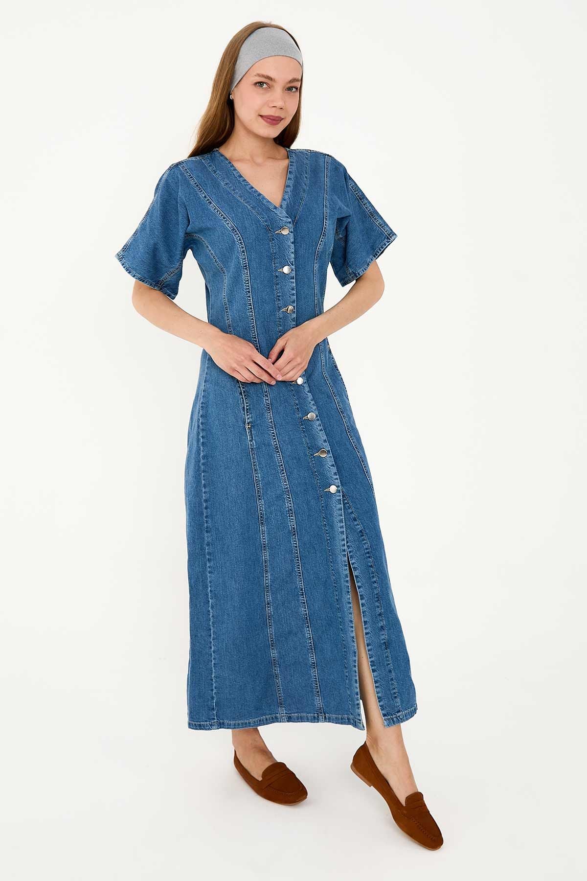 Hakiki Nubuk Kadın Loafer DG6044 Taba