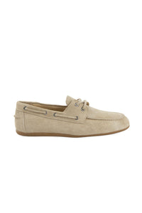 Genuine Suede Lace-Up Shoe 700959 Beige