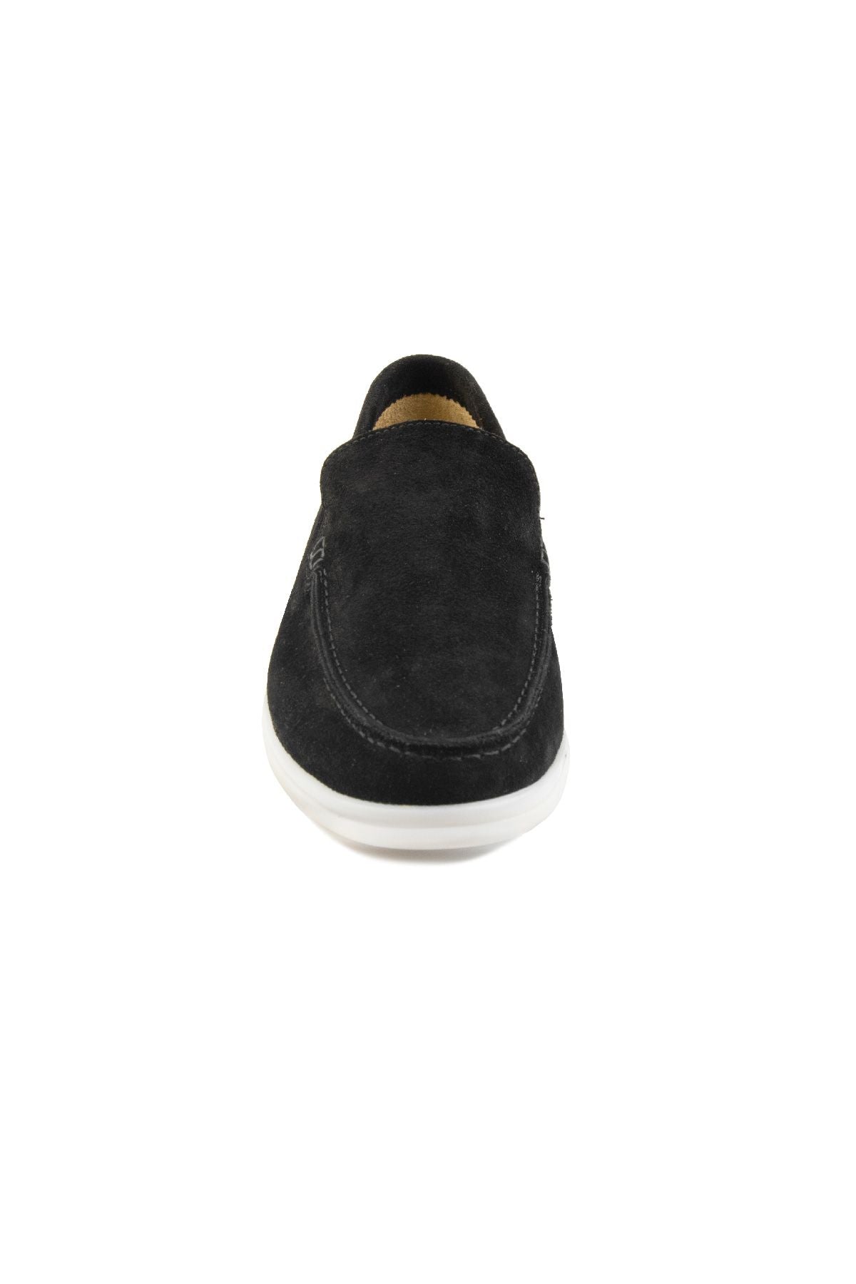 Hakiki Süet Erkek Düz Loafer 500911 Siyah