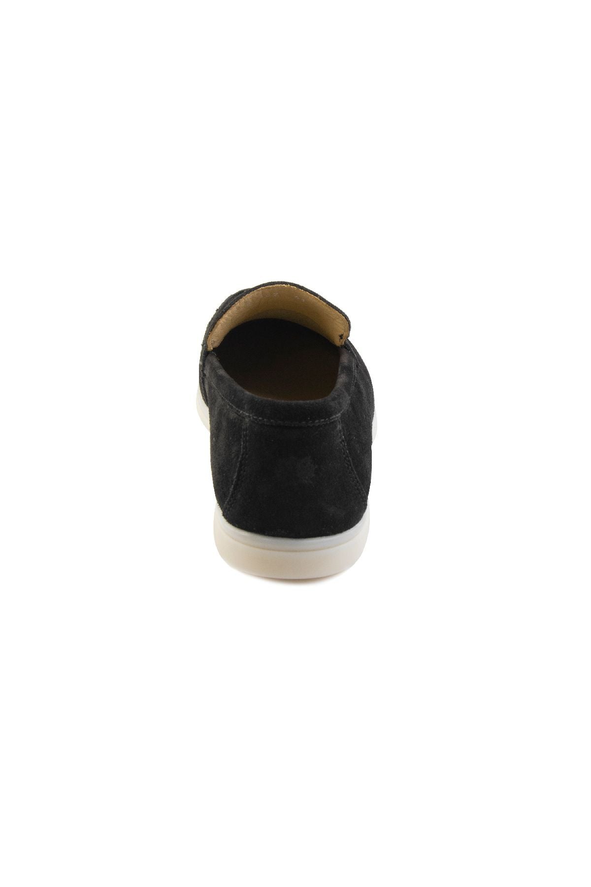 Hakiki Süet Erkek Düz Loafer 500911 Siyah