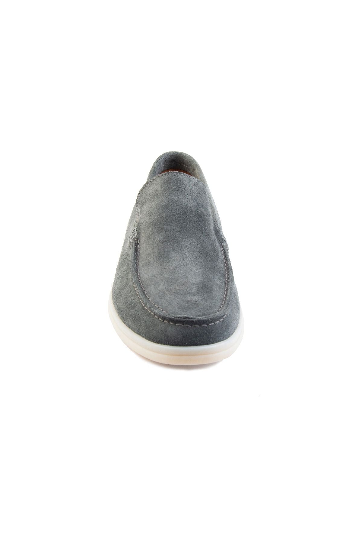 Hakiki Süet Erkek Düz Loafer 500911 Antrasit
