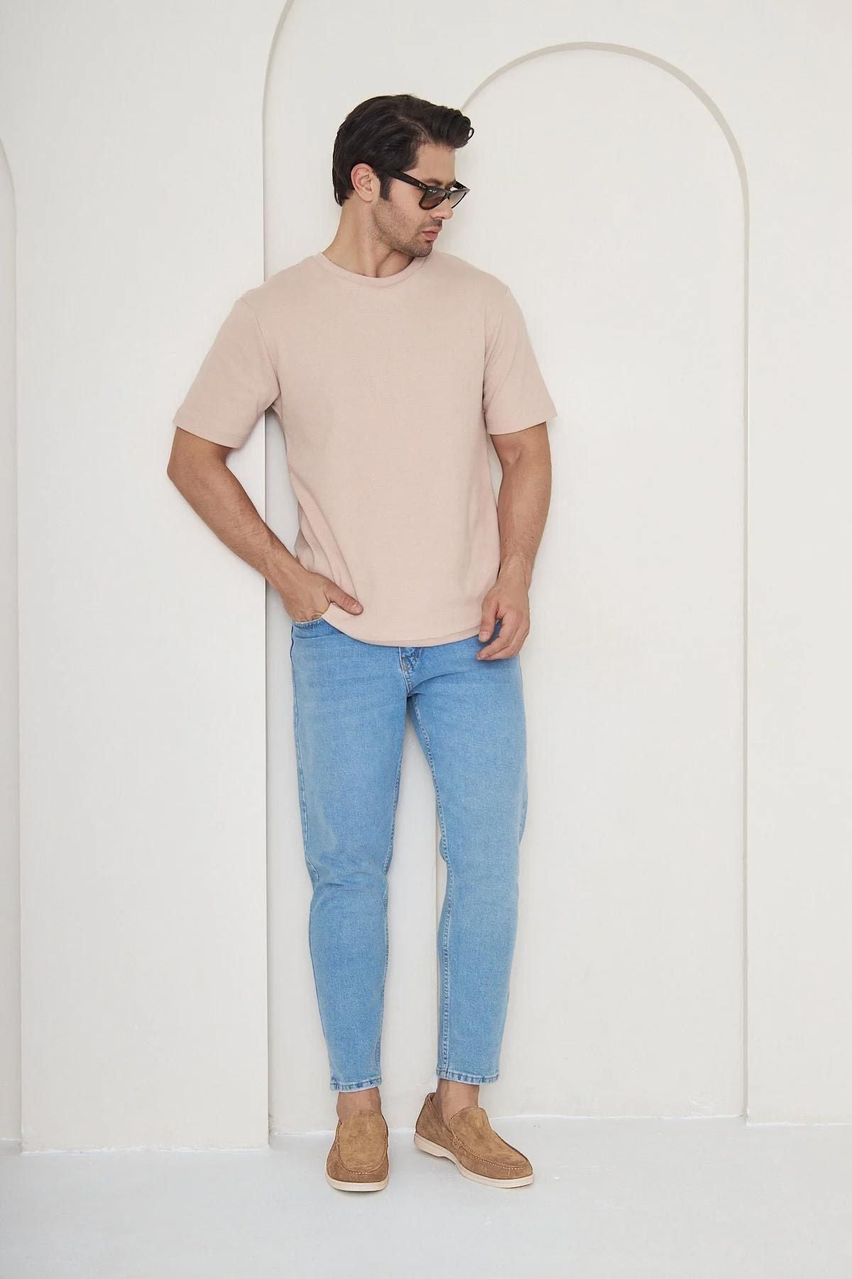 Hakiki Süet Erkek Düz Loafer 500911 Sahra
