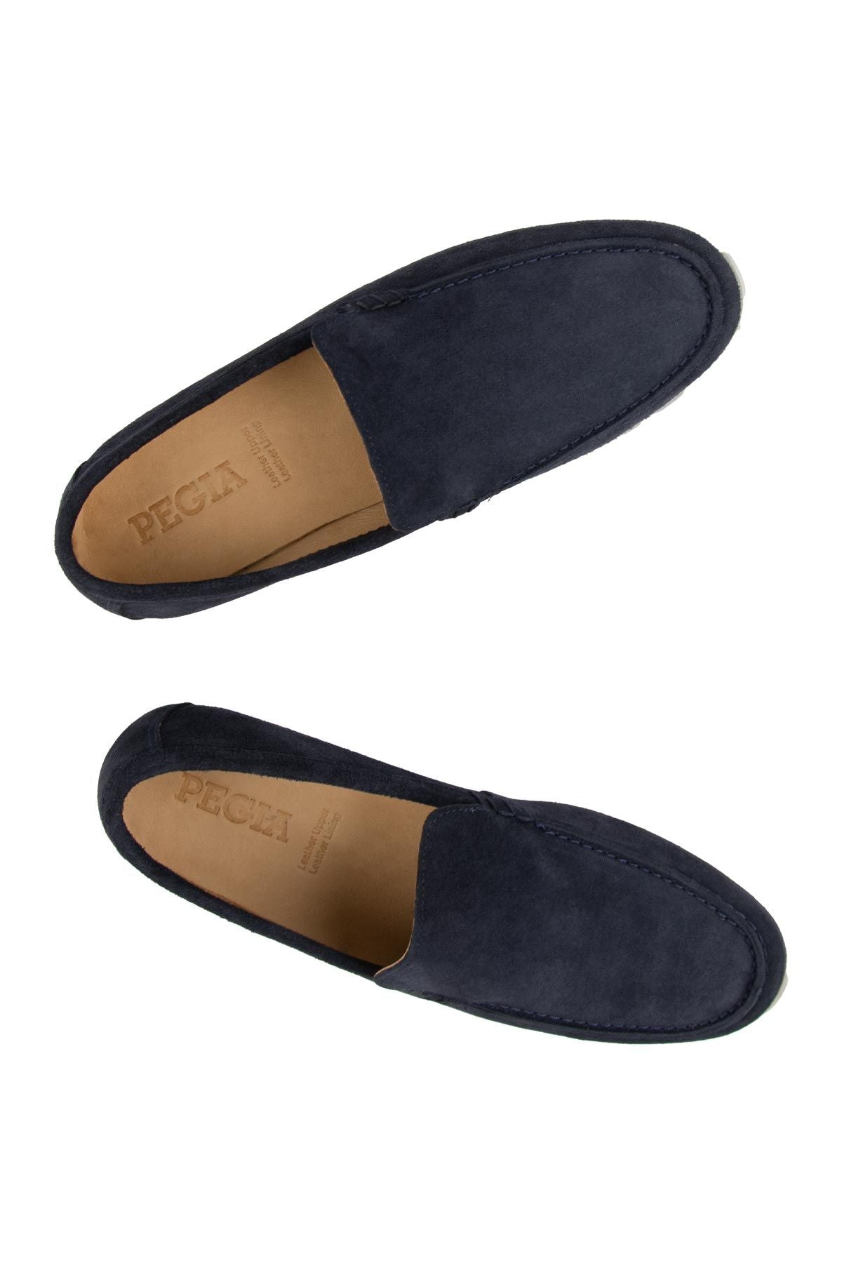 Hakiki Süet Erkek Düz Loafer 500911 Lacivert