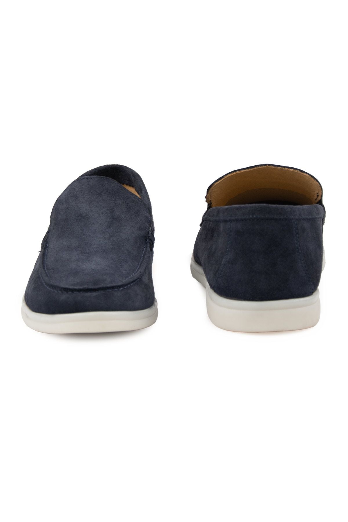 Hakiki Süet Erkek Düz Loafer 500911 Lacivert