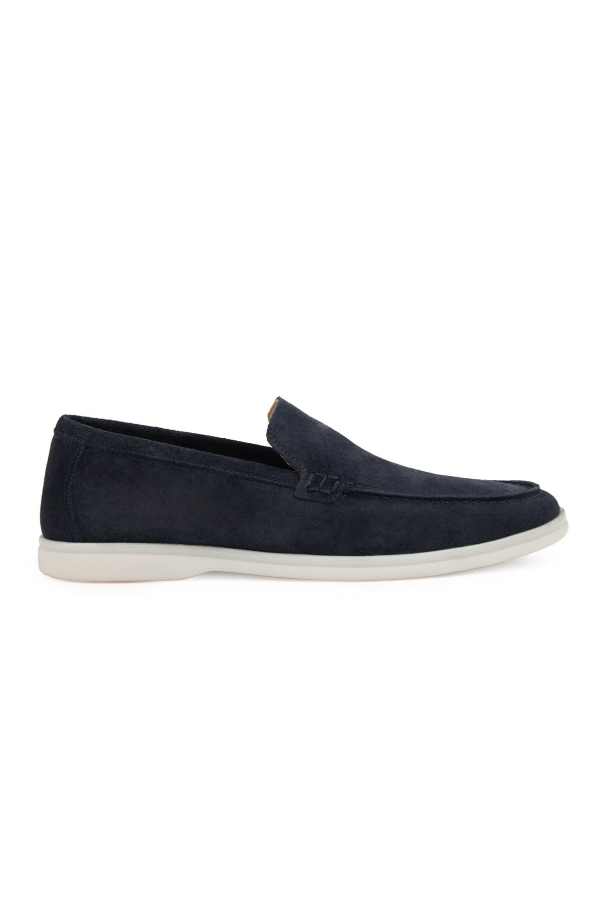 Hakiki Süet Erkek Düz Loafer 500911 Lacivert