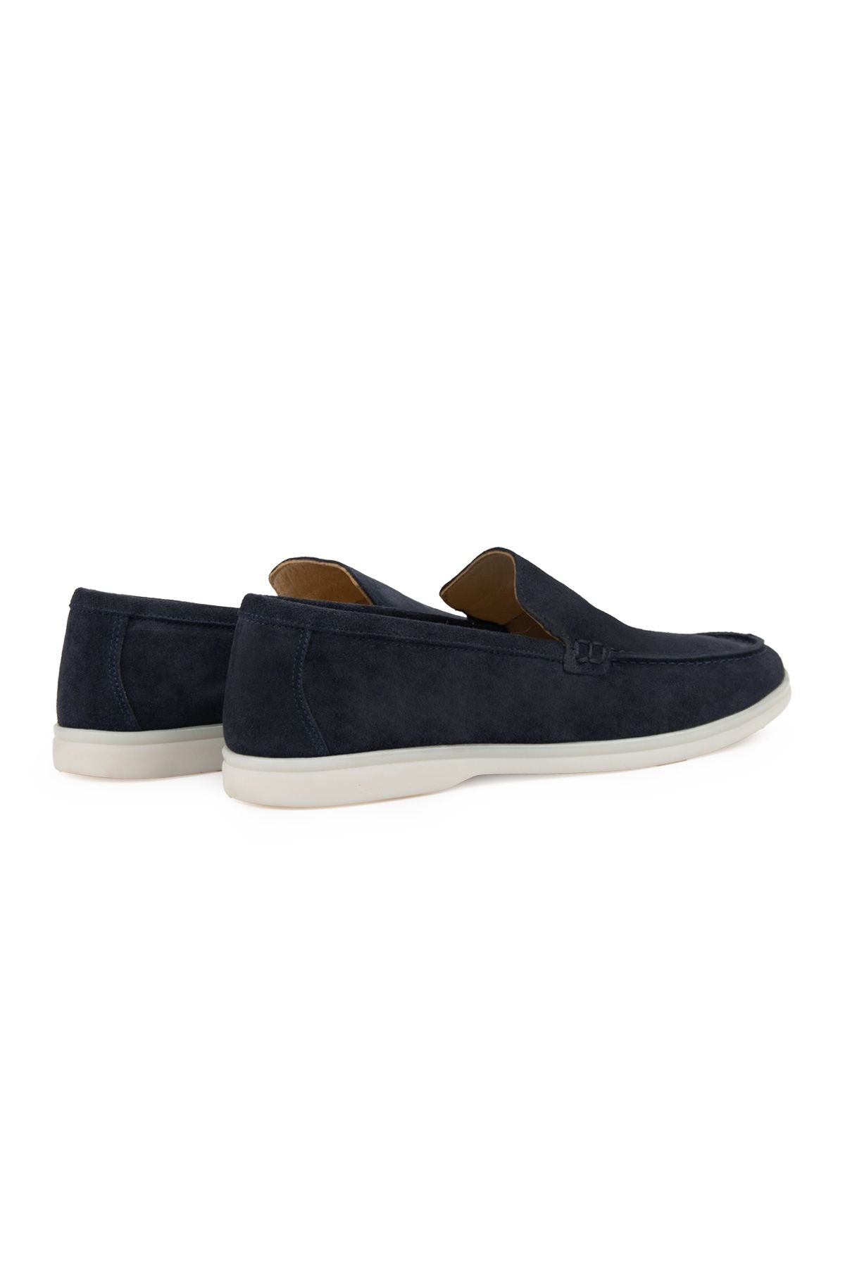 Hakiki Süet Erkek Düz Loafer 500911 Lacivert