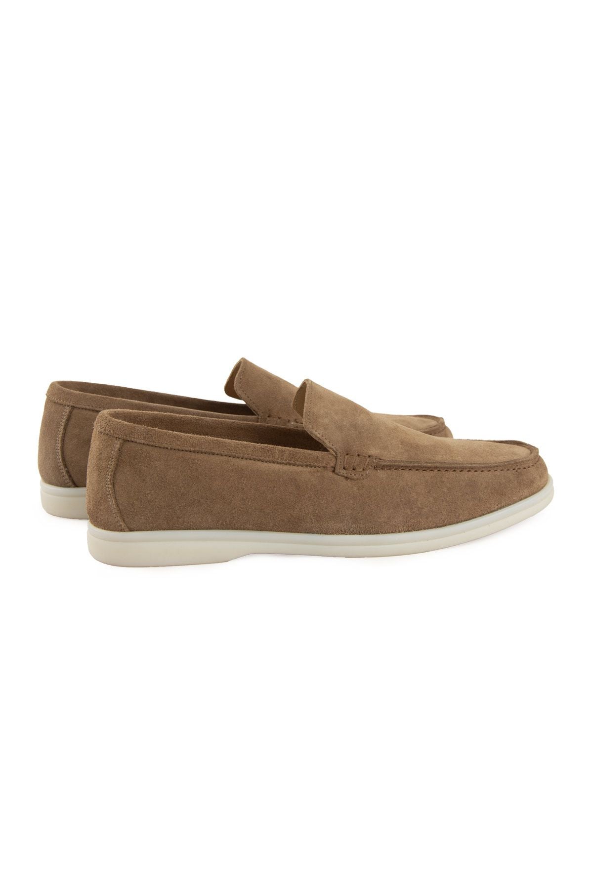 Hakiki Süet Erkek Düz Loafer 500911 Sahra