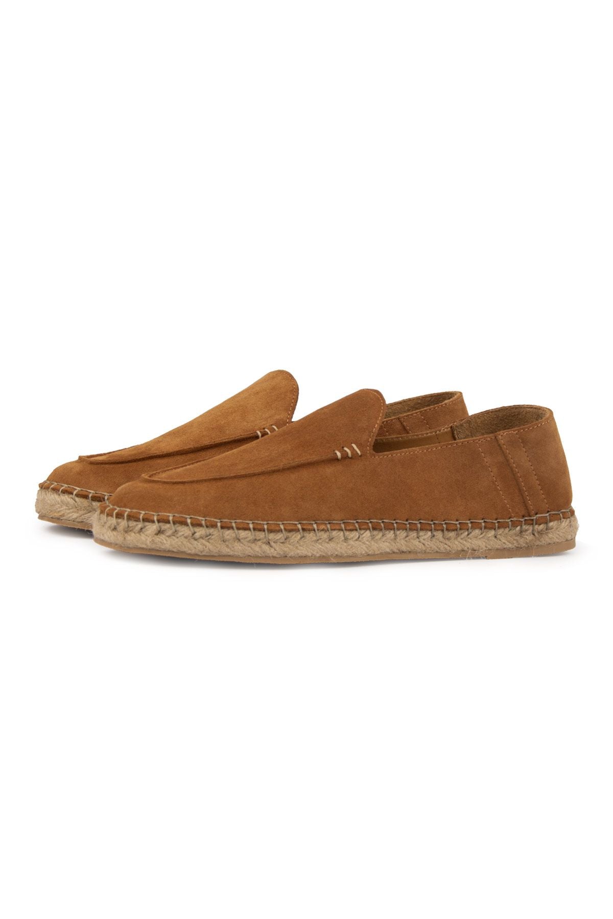 Hakiki Süet Erkek Espadril DG5024 Taba