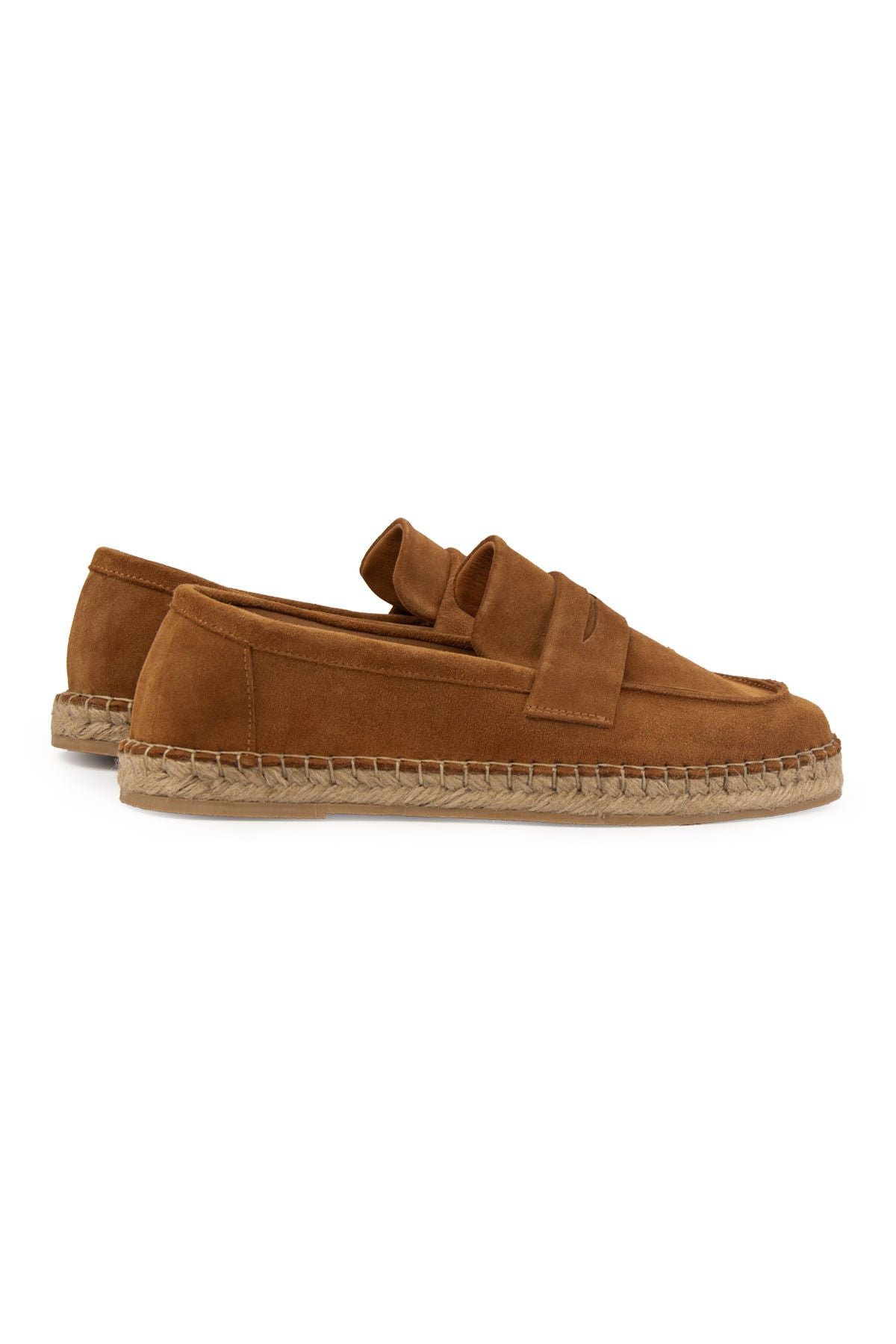 Hakiki Süet Erkek Espadril DG5025 Taba
