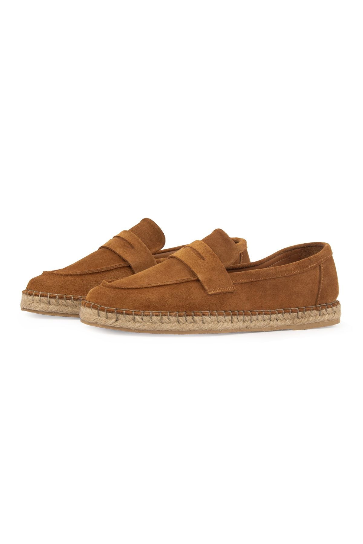 Hakiki Süet Erkek Espadril DG5025 Taba