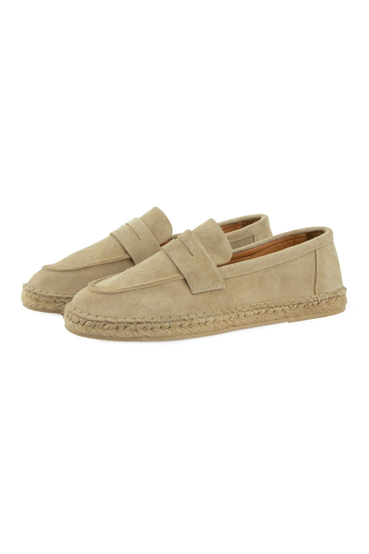 Hakiki Süet Erkek Espadril DG5025 Sahra