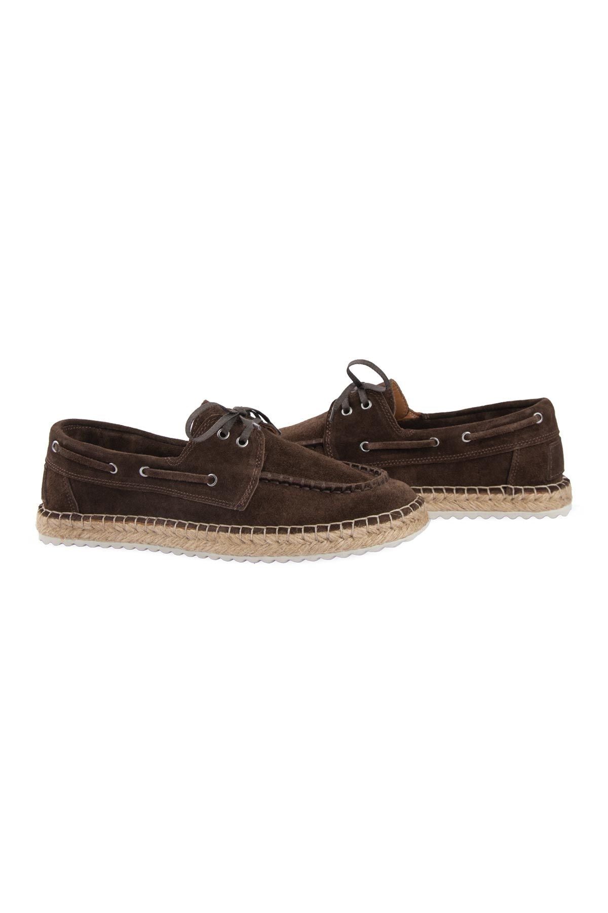 Hakiki Süet Erkek Espadril DG5026 Kahve
