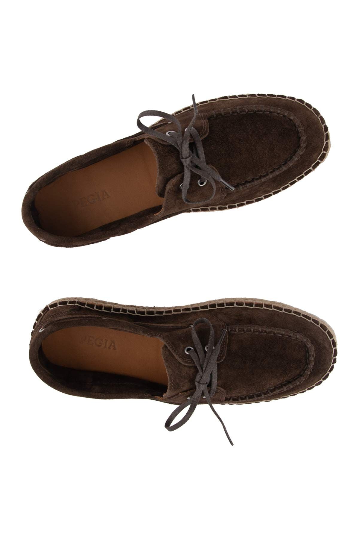 Hakiki Süet Erkek Espadril DG5026 Kahve