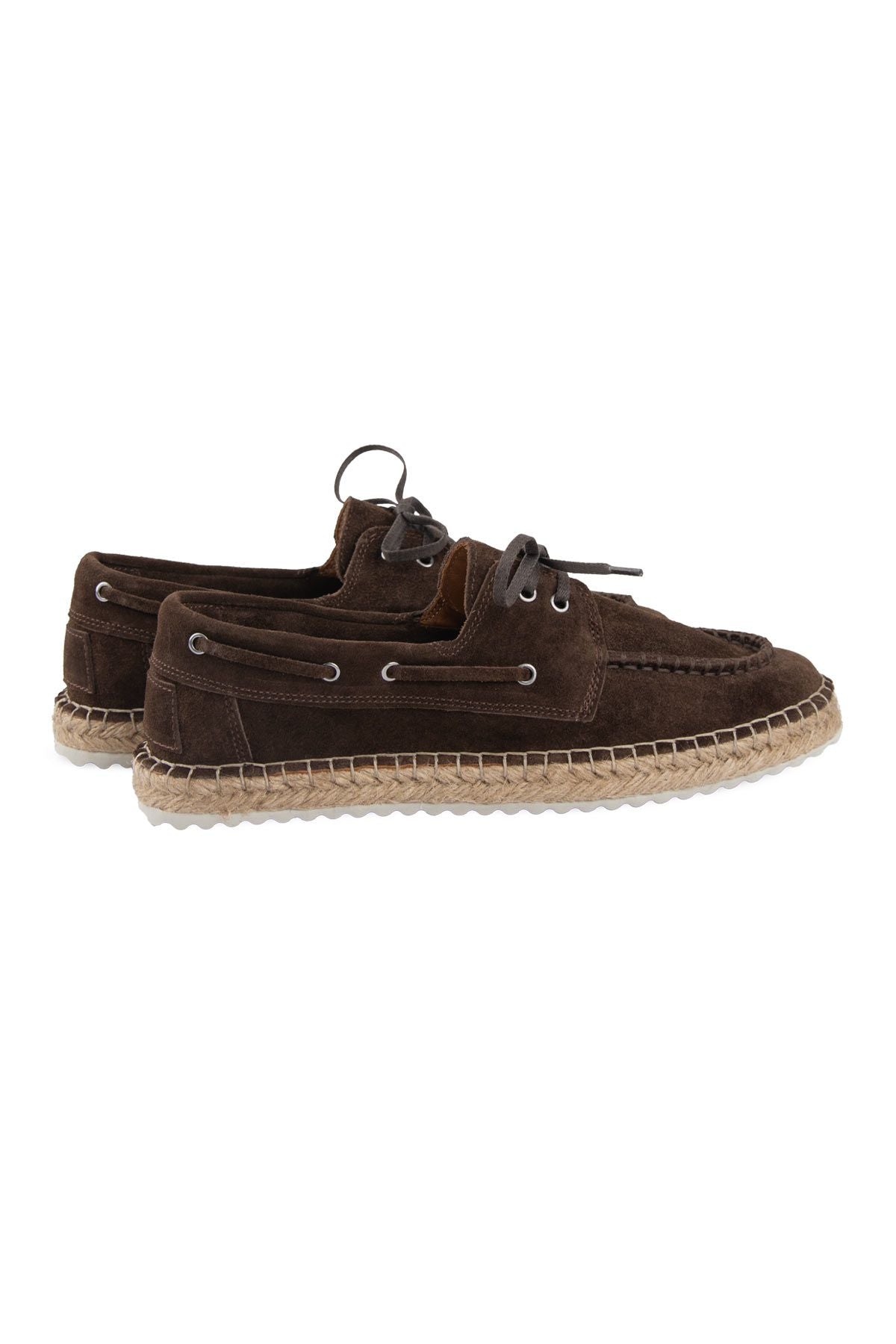 Hakiki Süet Erkek Espadril DG5026 Kahve