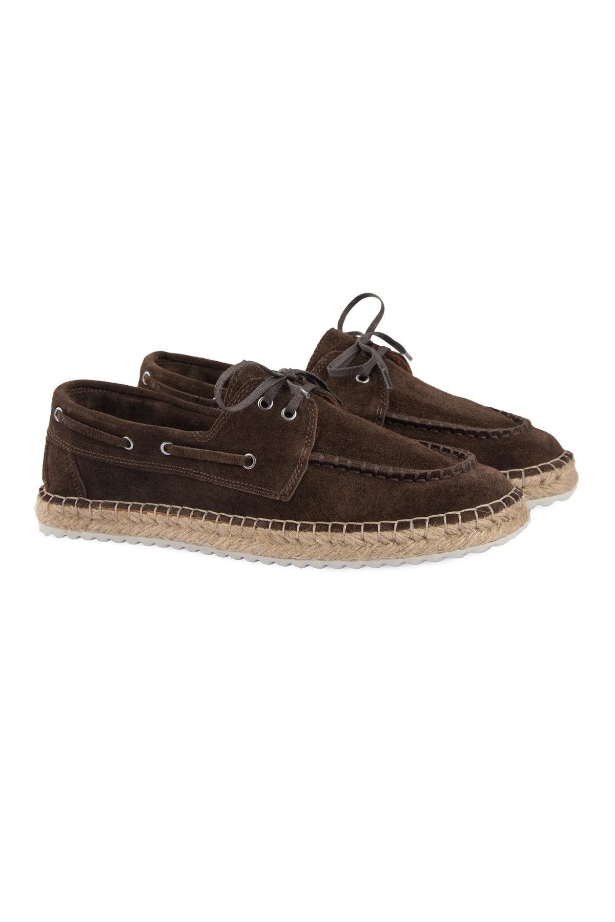 Hakiki Süet Erkek Espadril DG5026 Kahve
