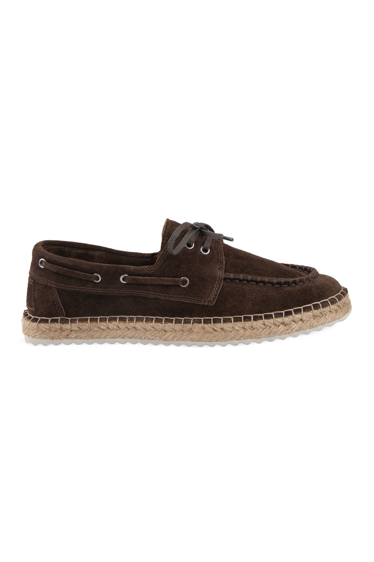 Hakiki Süet Erkek Espadril DG5026 Kahve