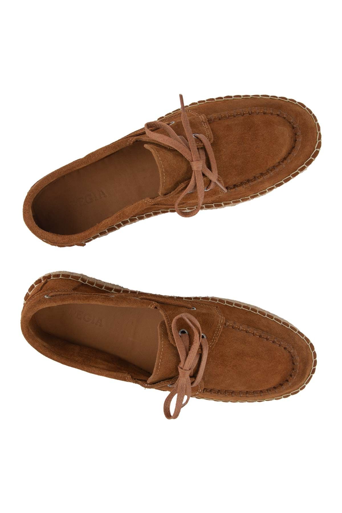 Hakiki Süet Erkek Espadril DG5026 Taba