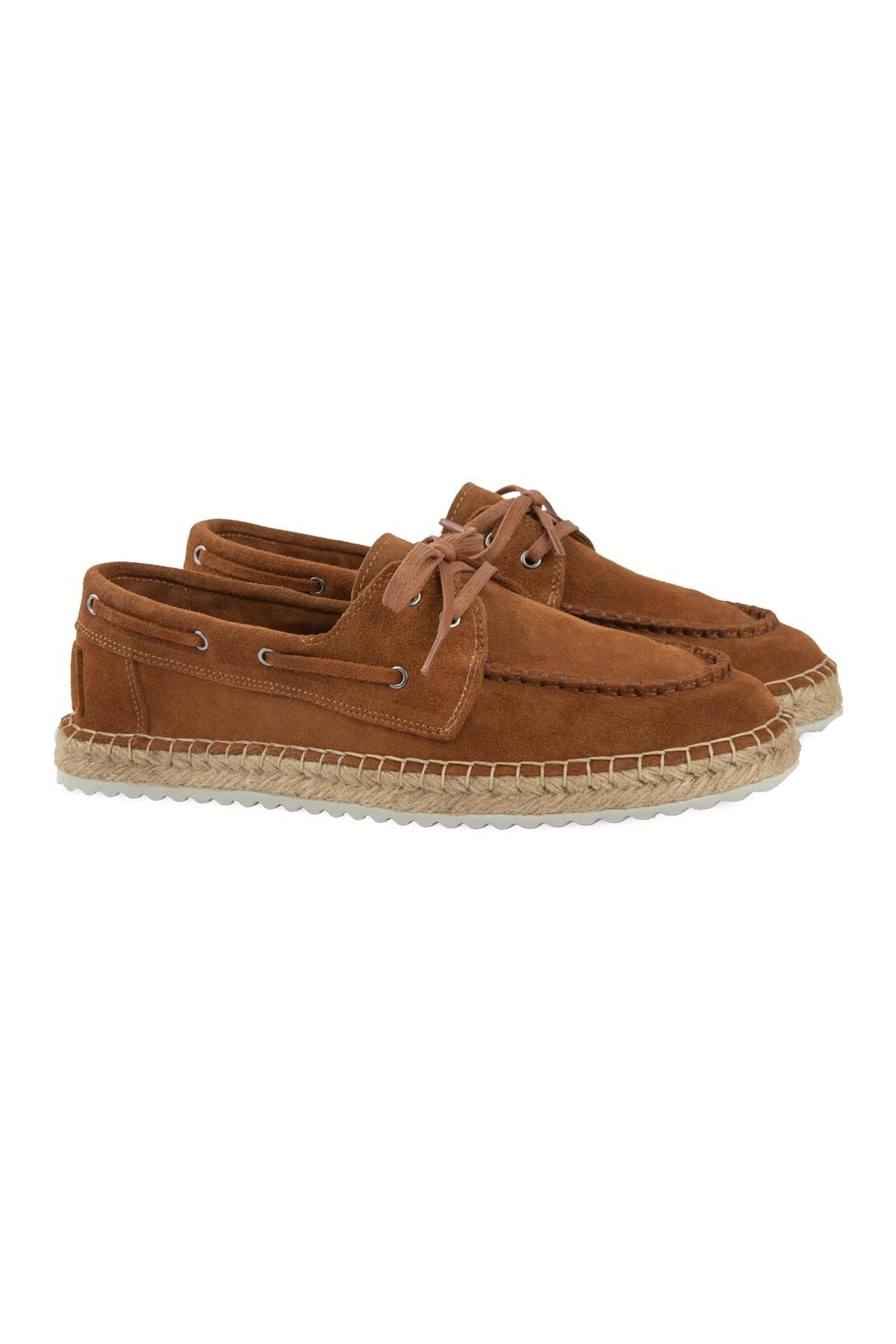 Hakiki Süet Erkek Espadril DG5026 Taba