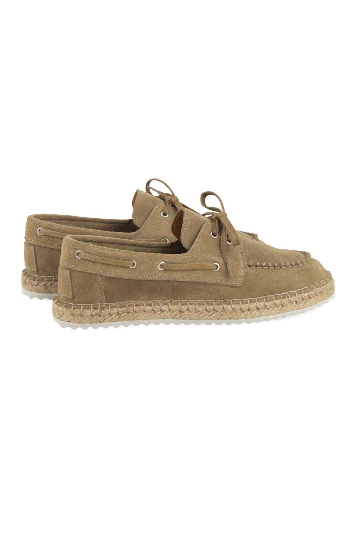 Hakiki Süet Erkek Espadril DG5026 Camel