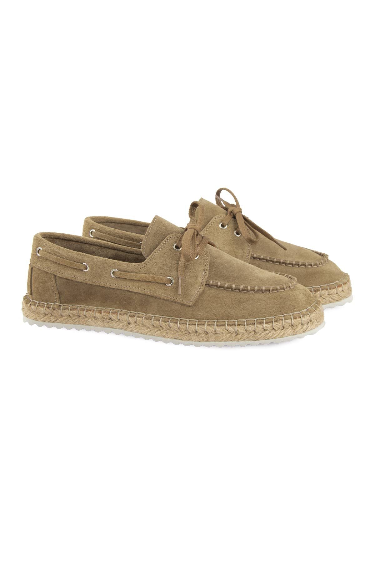 Hakiki Süet Erkek Espadril DG5026 Camel