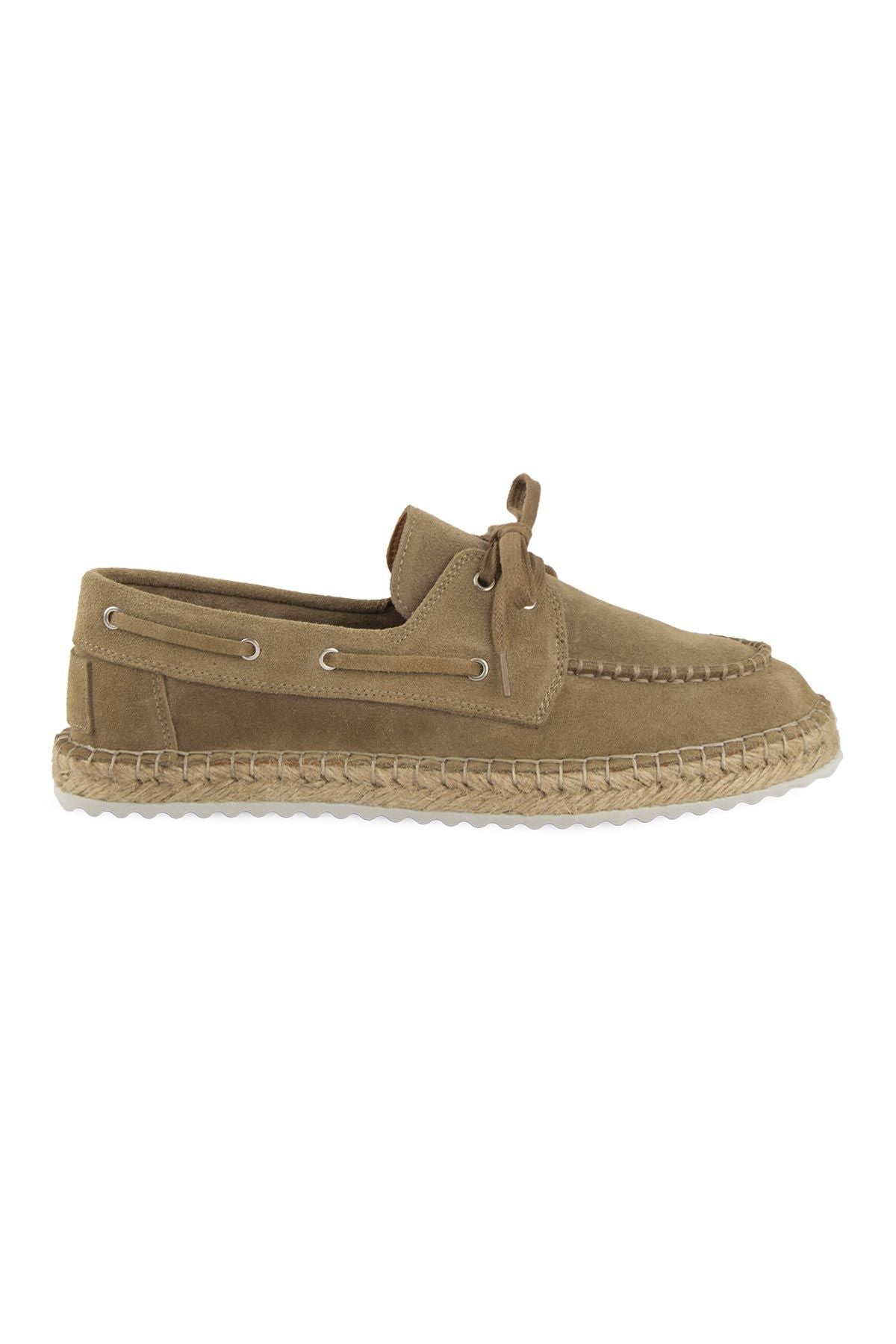 Hakiki Süet Erkek Espadril DG5026 Camel