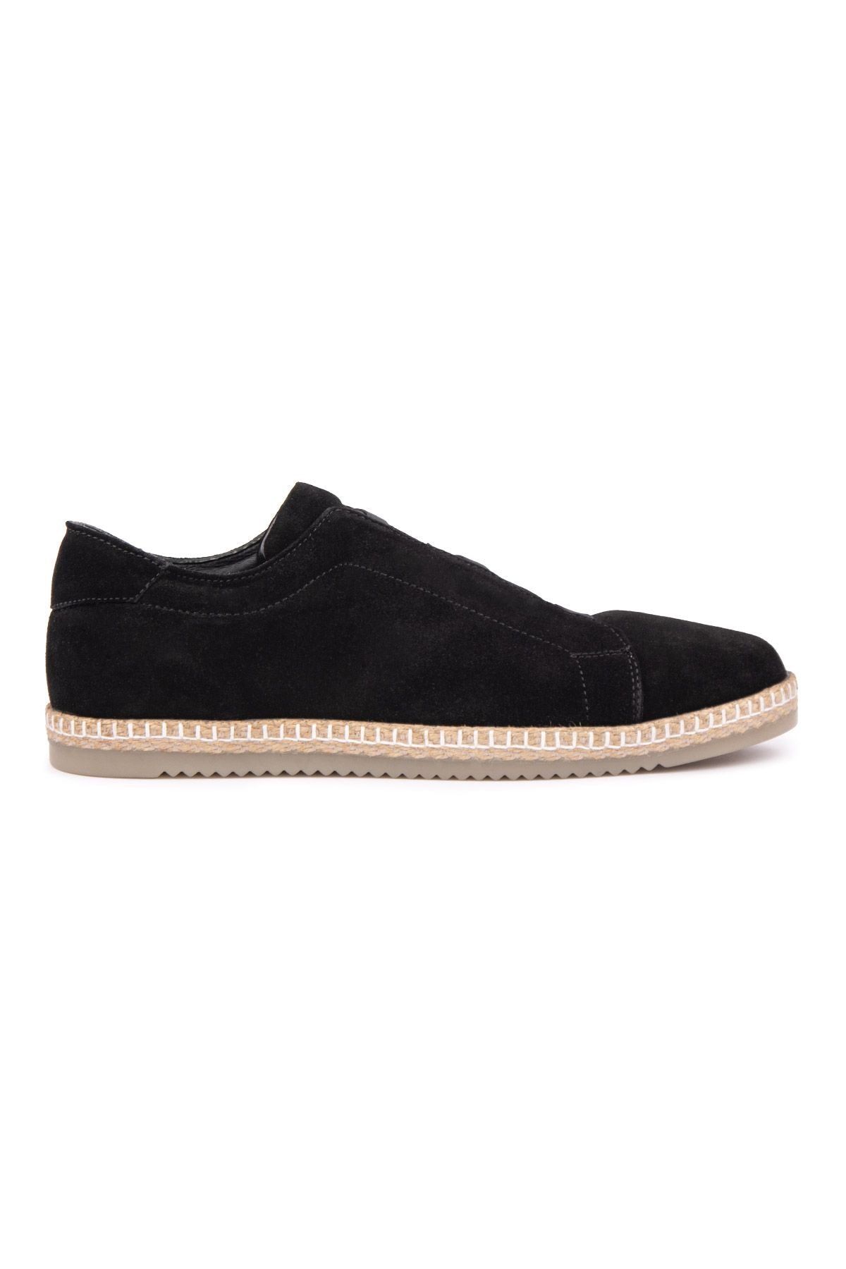 Hakiki Süet Erkek Espadril DG5031 Siyah
