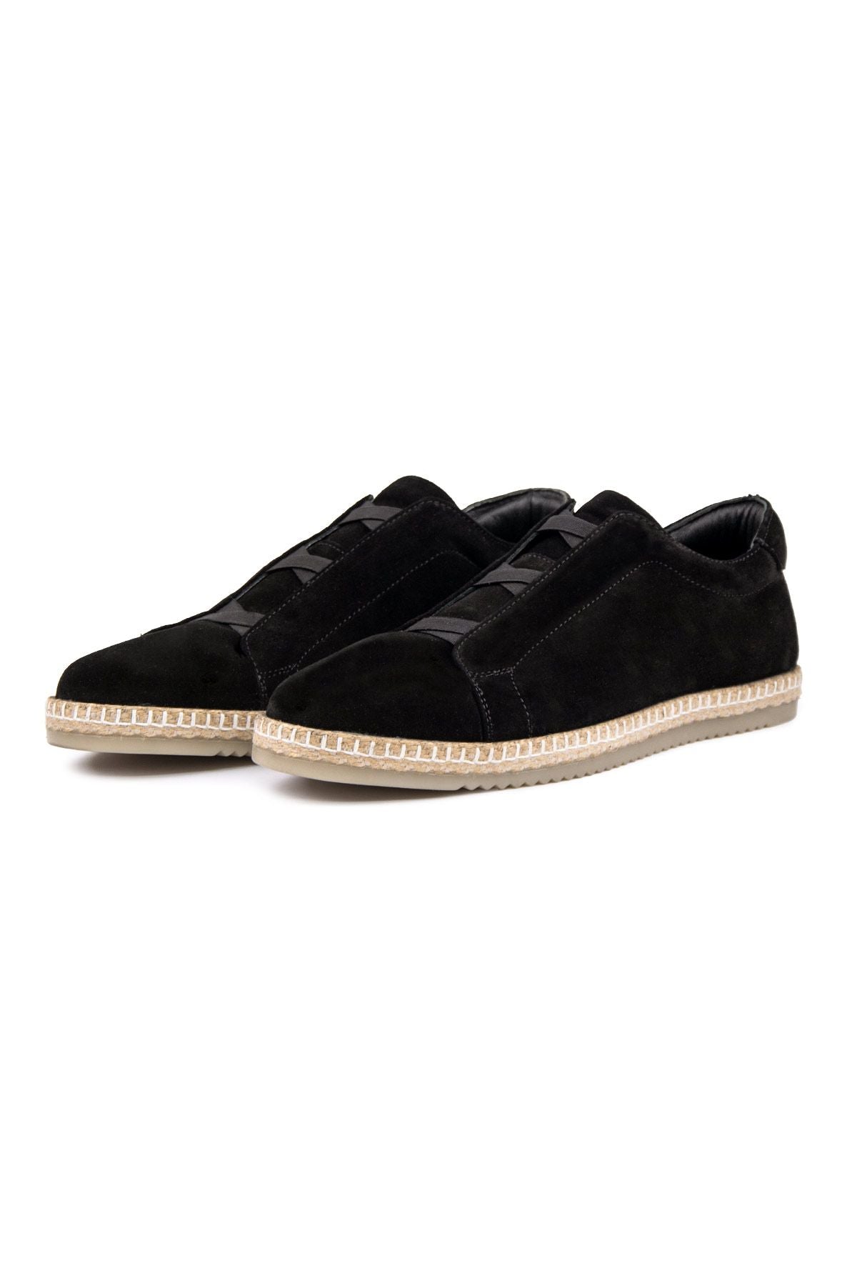 Hakiki Süet Erkek Espadril DG5031 Siyah