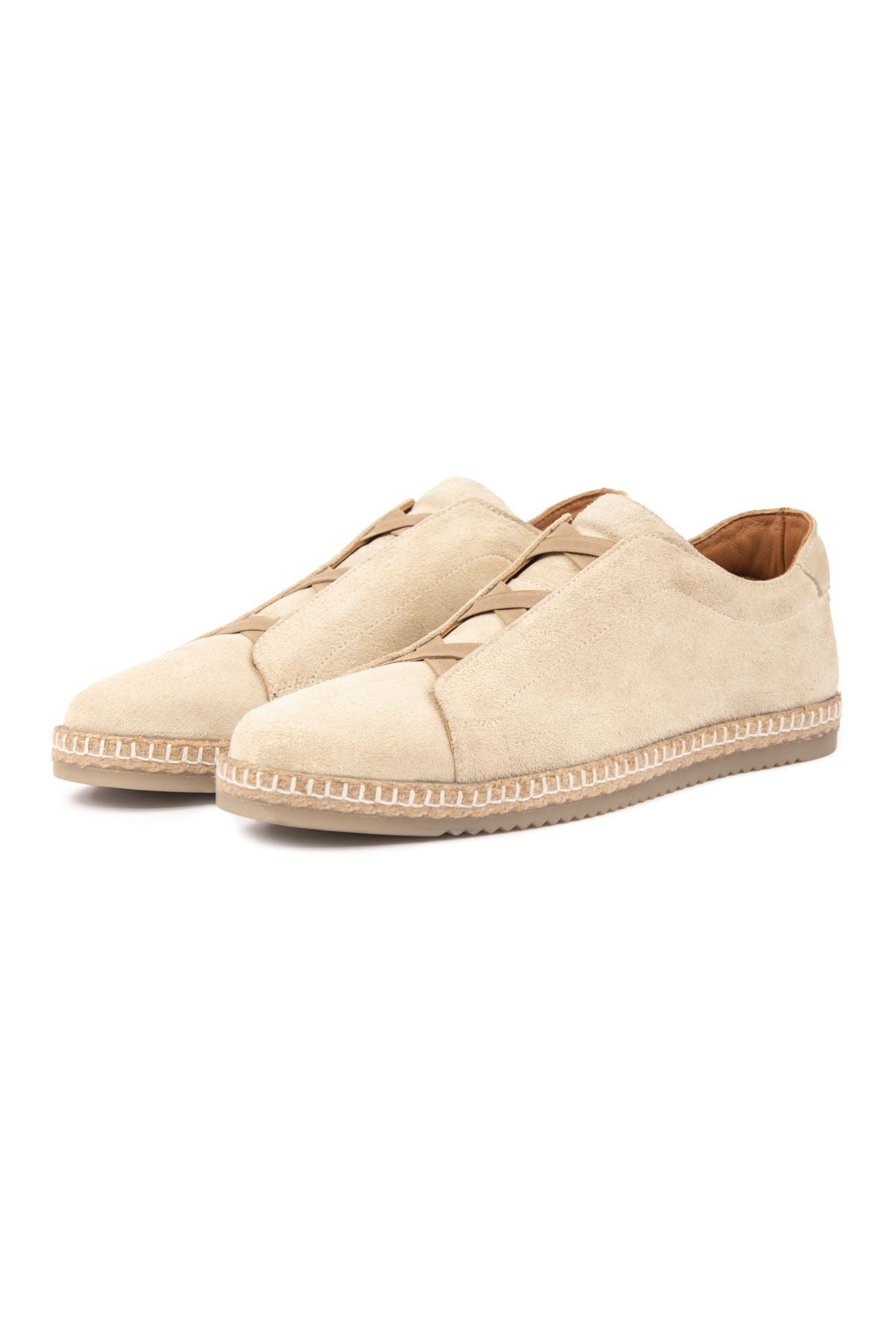 Hakiki Süet Erkek Espadril DG5031 Bej