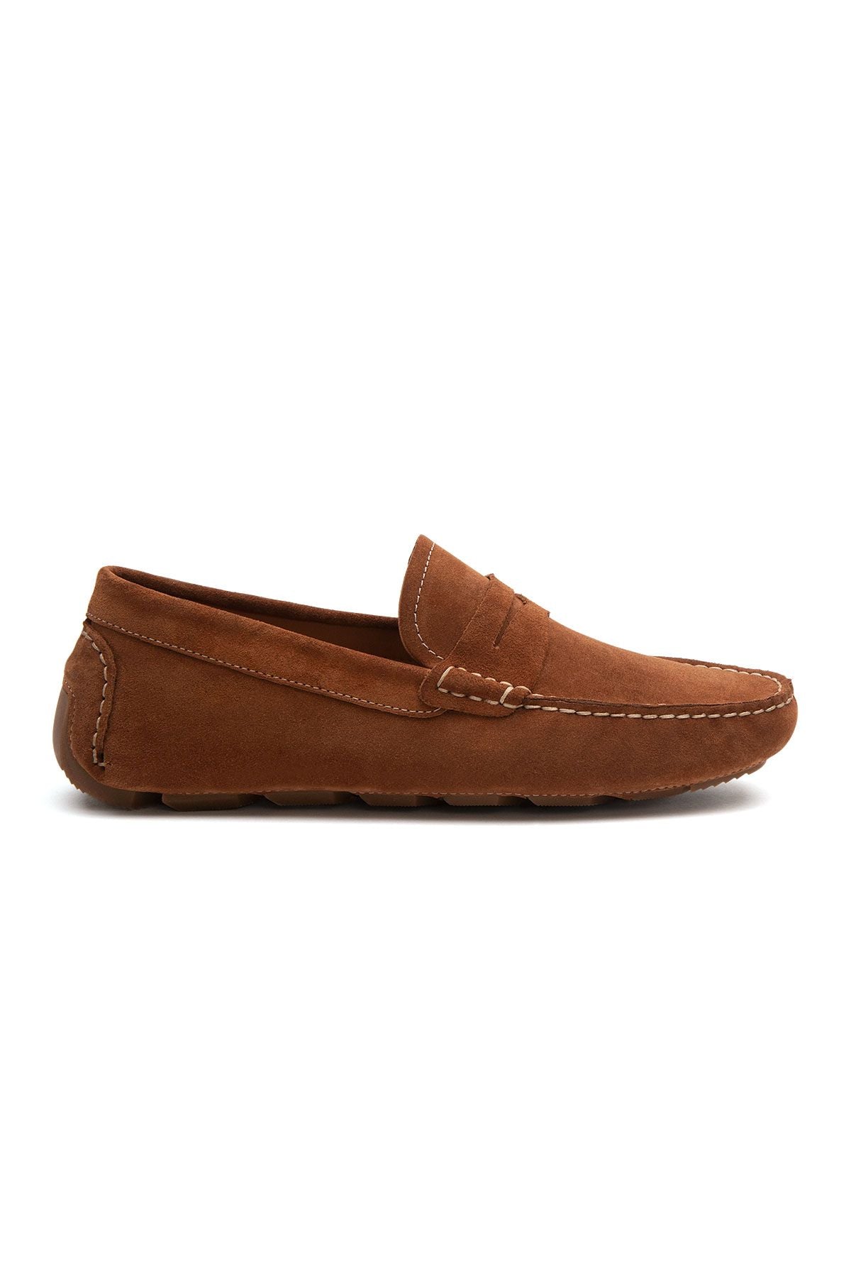 Hakiki Süet Erkek Loafer Ayakkabı 500901 Taba