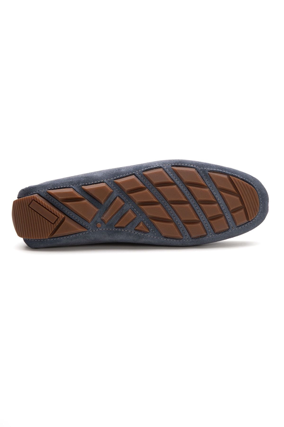 Hakiki Süet Erkek Loafer Ayakkabı 500901 Mavi