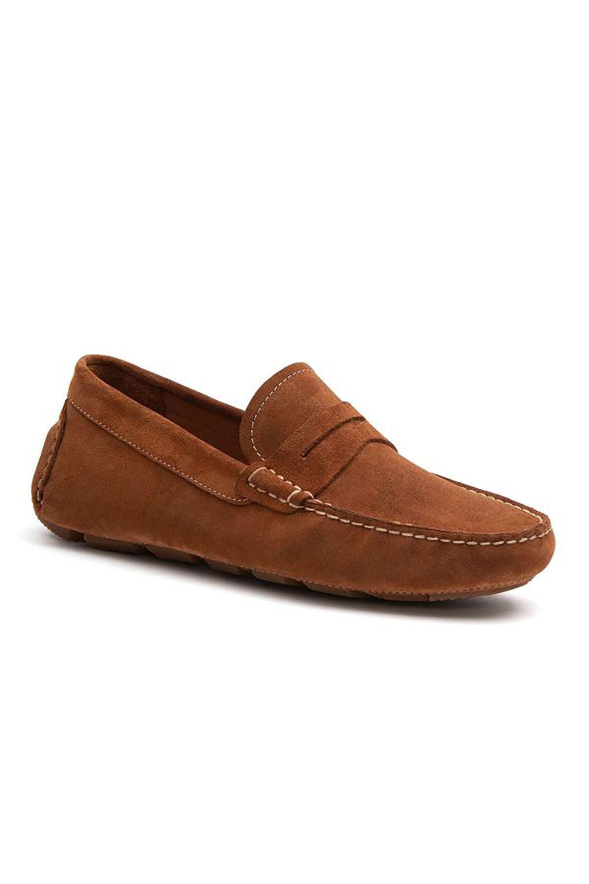 Hakiki Süet Erkek Loafer Ayakkabı 500901 Taba