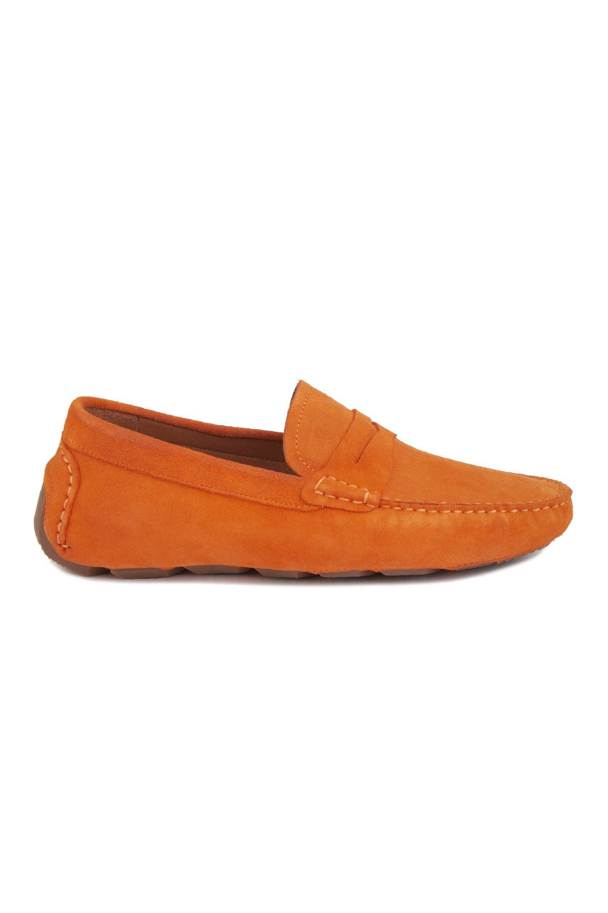 Hakiki Süet Erkek Loafer Ayakkabı 500901 Turuncu