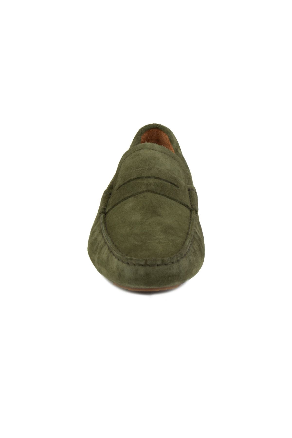 Hakiki Süet Erkek Loafer Ayakkabı 500901 Haki