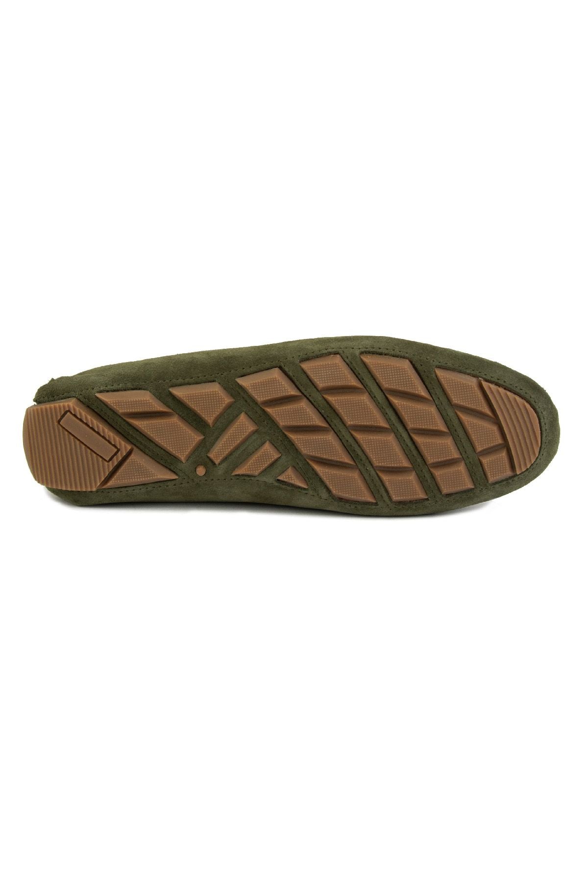 Hakiki Süet Erkek Loafer Ayakkabı 500901 Haki