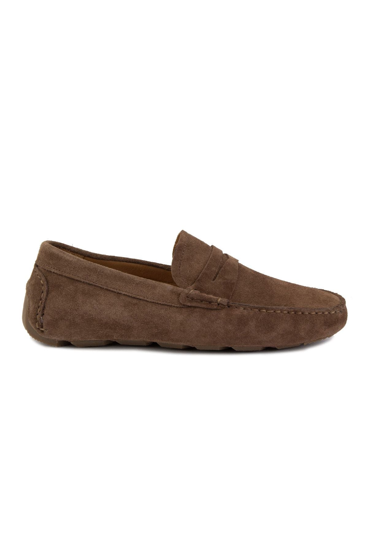 Hakiki Süet Erkek Loafer Ayakkabı 500901 Kahve