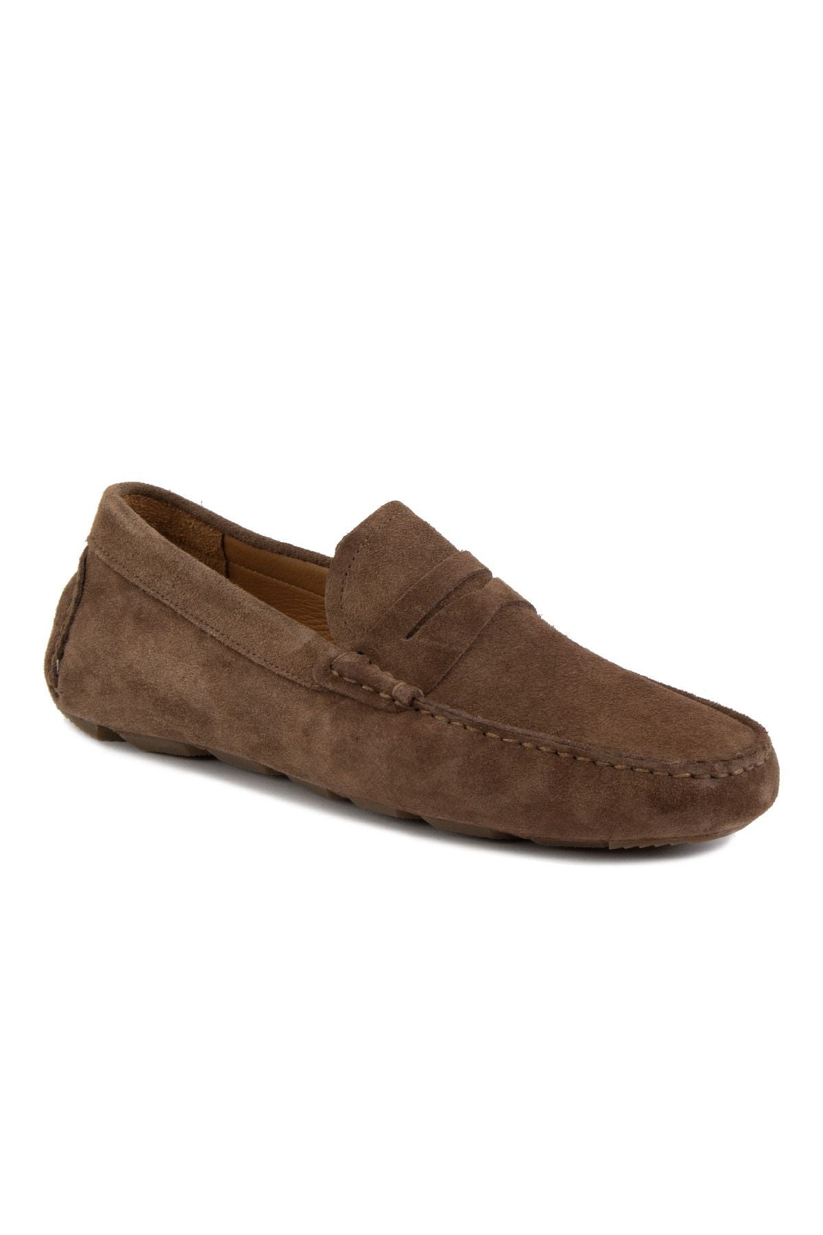 Hakiki Süet Erkek Loafer Ayakkabı 500901 Kahve