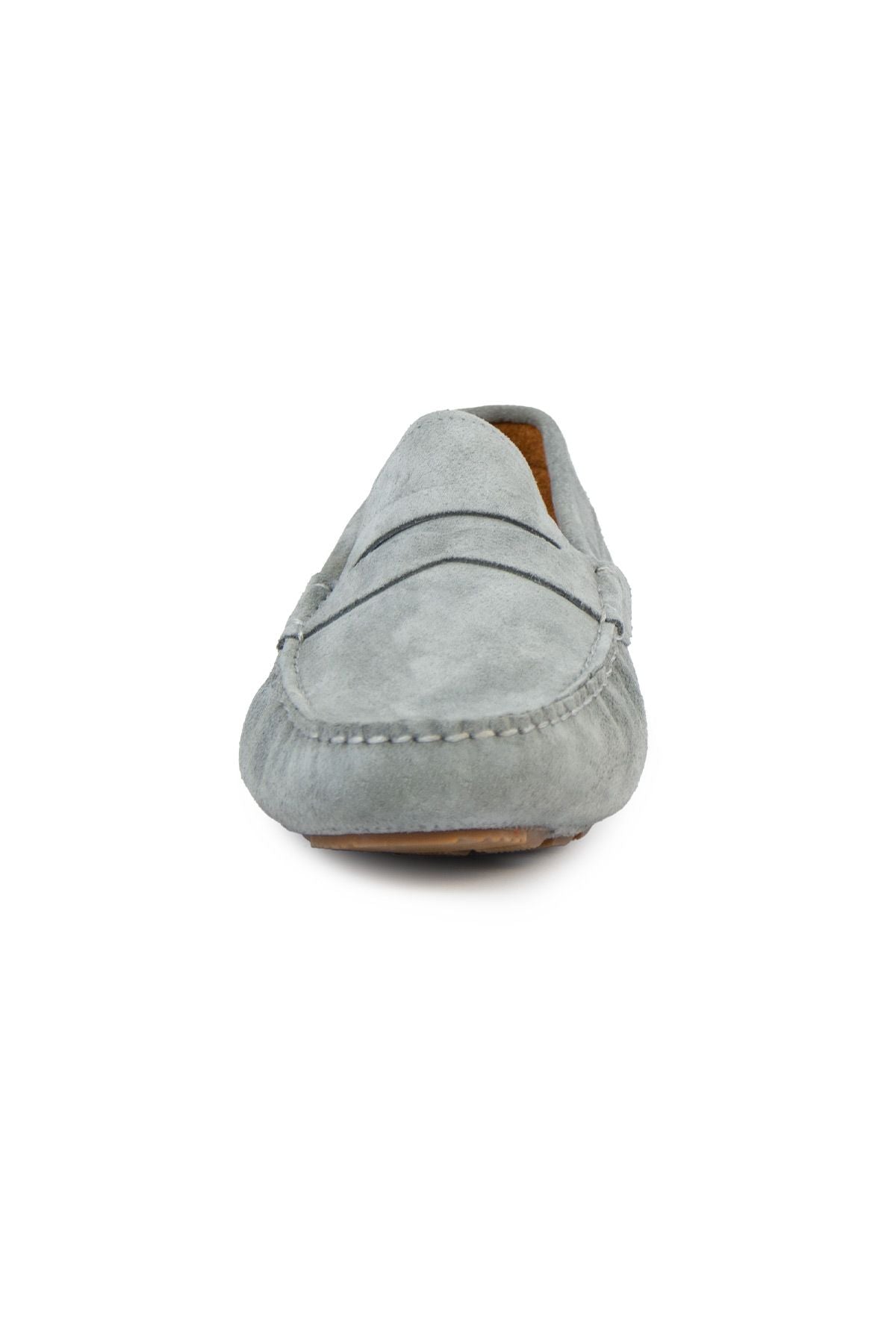 Hakiki Süet Erkek Loafer Ayakkabı 500901 Gri